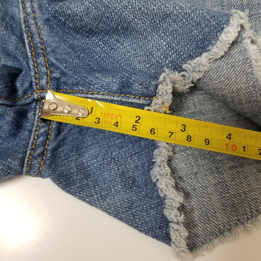 Lucky Brand Malibu Blue Denim Distressed Cut-off Jean Shorts 25 - Picture 14 of 14